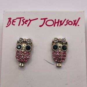 Betsey Johnson Owl Earrings